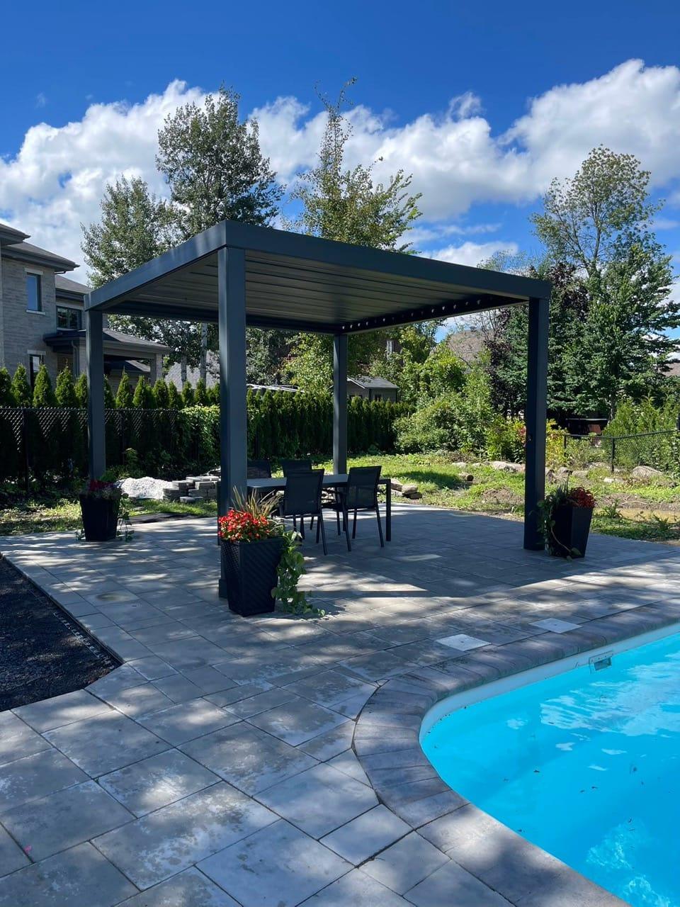 Freestanding Pergola by the Pool installation Sydney — Sword Sky outdoor structure installer