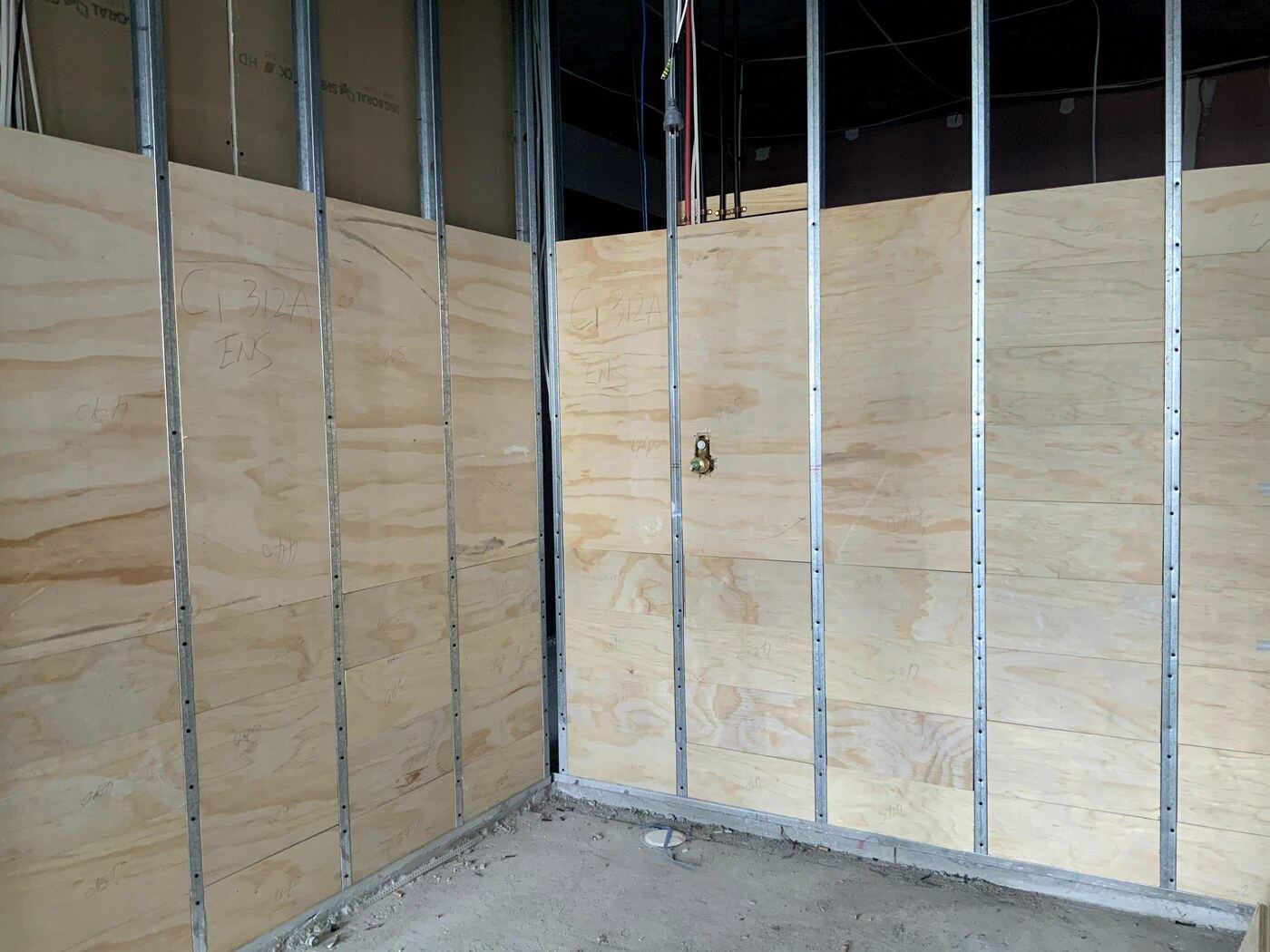 timber noggings grab rails accessible toilet Sydney commercial fit-out — Sword Sky